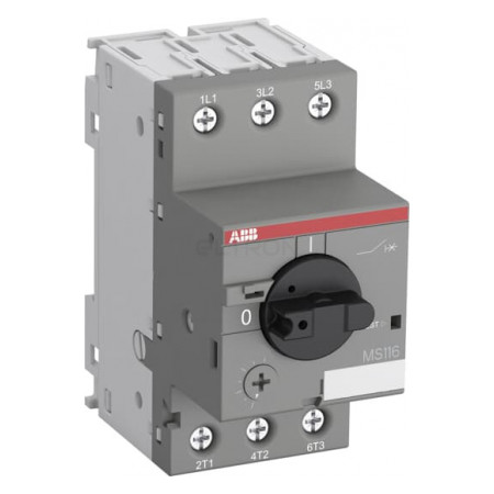 Автоматичний вимикач захисту двигуна ABB MS116-4 Ir=2,5-4А (1SAM250000R1008) фото