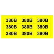 Знак АСКО-УКРЕМ «380В» жовтий (на аркуші 9 шт.) міні-фото