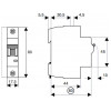 Автоматичний вимикач Eaton HL-C16/1 1p C 16А зображення 2 (габаритні розміри)