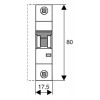 Автоматичний вимикач Eaton PL6-C16/1 1p C 16А зображення 2 (габаритні розміри)