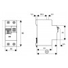 Диференційний автоматичний вимикач Eaton PFL6-20/1N/C/003 2p C 20А 30мА тип AC зображення 2 (габаритні розміри)