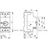 Автоматичний вимикач захисту двигуна Eaton PKZM0-0,16 Ir=0,1-0,16А зображення 3 (габаритні розміри)