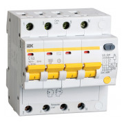 Диференційний автомат IEK АД14 4P 6А 10мА хар-ка C тип AC міні-фото