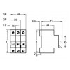 Автоматичний вимикач Schneider Electric ВА63 (Домовий) 3P 40А тип C 4,5кА зображення 3 (габаритні розміри)