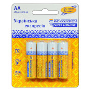 Батарейка лужна АСКО-УКРЕМ AА.LR6.BL4 (упаковка blister 4 шт.) міні-фото