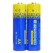 Батарейка сольова АСКО-УКРЕМ AА.R6.SP2 (упаковка shrink 2 шт.) міні-фото