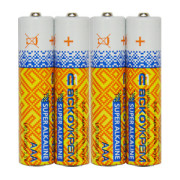 Батарейка лужна АСКО-УКРЕМ AАА.LR03.SP4 (упаковка shrink 4 шт.) міні-фото
