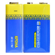 Батарейка сольова АСКО-УКРЕМ Крона.6F22.SP1 (упаковка shrink 1 шт.) міні-фото