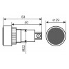 Кнопка АСКО-УКРЕМ XB2-EH121 «СТАРТ» чорна з фіксацією (1НВ) зображення 2 (габаритні розміри)