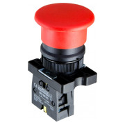 Кнопка АСКО-УКРЕМ LAY5-EC42 «грибок» (d 40 мм) «СТОП» червона міні-фото