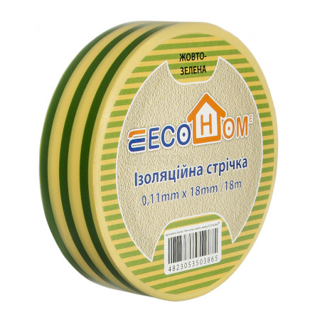 Ізострічка ECO 0,11мм×18мм/18м жовто-зелена (ECO0150020018) фото