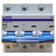 Автоматичний вимикач АСКО-УКРЕМ ВА-2003 3p D 50А міні-фото