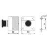 Пост АСКО-УКРЕМ XAL-B134 / 2-позиційний перемикач (перемикання ключем) зображення 2 (габаритні розміри)