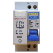 Диференційний вимикач АСКО-УКРЕМ ДВ-2002 2p C 6А 10мА міні-фото