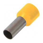 Ізольований наконечник втулковий E.NEXT e.terminal.stand.е0508.yellow 0,5 мм² жовтий штир 8 мм (упаковка 100 шт.) міні-фото