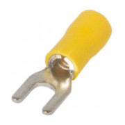 Ізольований наконечник вилковий E.NEXT e.terminal.stand.sv.5,5.8.yellow 4-6 мм² жовтий (упаковка 100 шт.) міні-фото