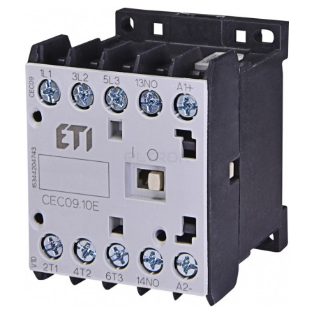 Контактор мініатюрний ETI CEC 09.10-24V DC (9A/AC3) (4641102) фото