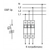 Обмежувач струму ETI OSP-6 (6кА) 3p 63А зображення 2 (схема)