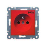 Розетка DATA з центральним з/к Hager Lumina2 червона / 16А міні-фото