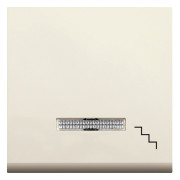 Клавіша з лінзою і символом «Сходи» Hager Lumina2 крем міні-фото