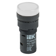 Лампа IEK AD-16DS LED-матриця d16 мм біла 110В AC/DC міні-фото