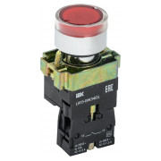 Кнопка керування IEK LAY5-BW3461 з підсвічуванням червона 1НВ міні-фото