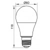 Лампа світлодіодна IEK LED ALFA A60 (груша) 15Вт 230В 4000К E27 зображення 2 (габаритні розміри)