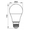 Лампа світлодіодна IEK LED ALFA A60 (груша) 10Вт 230В 6500К E27 зображення 2 (габаритні розміри)