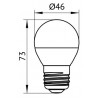 Лампа світлодіодна IEK LED ALFA G45 (куля) 8Вт 230В 4000К E27 зображення 2 (габаритні розміри)