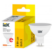 Лампа світлодіодна IEK LED ALFA MR16 (софіт) 8Вт 230В 3000К GU5.3 міні-фото
