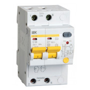 Диференційний автомат IEK АД12М 2P 10А 30мА хар-ка C тип A міні-фото