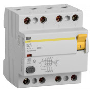 Пристрій захисного відключення (ПЗВ) IEK ВД1-63 4P 32А 300мА тип AC міні-фото