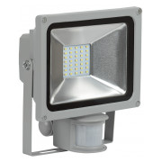 Прожектор світлодіодний (LED) IEK СДО 05-20Д (20Вт) SMD з датчиком руху сірий IP44 міні-фото