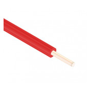 Провід Одескабель ПВ-1 1,0 мм² червоний установчий мідний жорсткий (ГОСТ) міні-фото