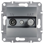 Розетка Schneider Electric Asfora TV-SAT кінцева (1 дБ) сталь міні-фото