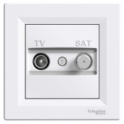 Розетка Schneider Electric Asfora TV-SAT прохідна (4 дБ) біла міні-фото