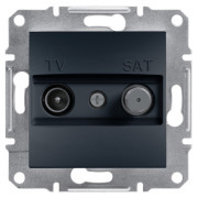 Розетка Schneider Electric Asfora TV-SAT індивідуальна (1 дБ) антрацит міні-фото